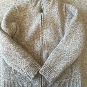 L.L. Bean Men's Light Gray Zip-Up Sweater